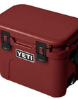 Yeti Roadie 15 Cool Box (Stag Red) Side Front