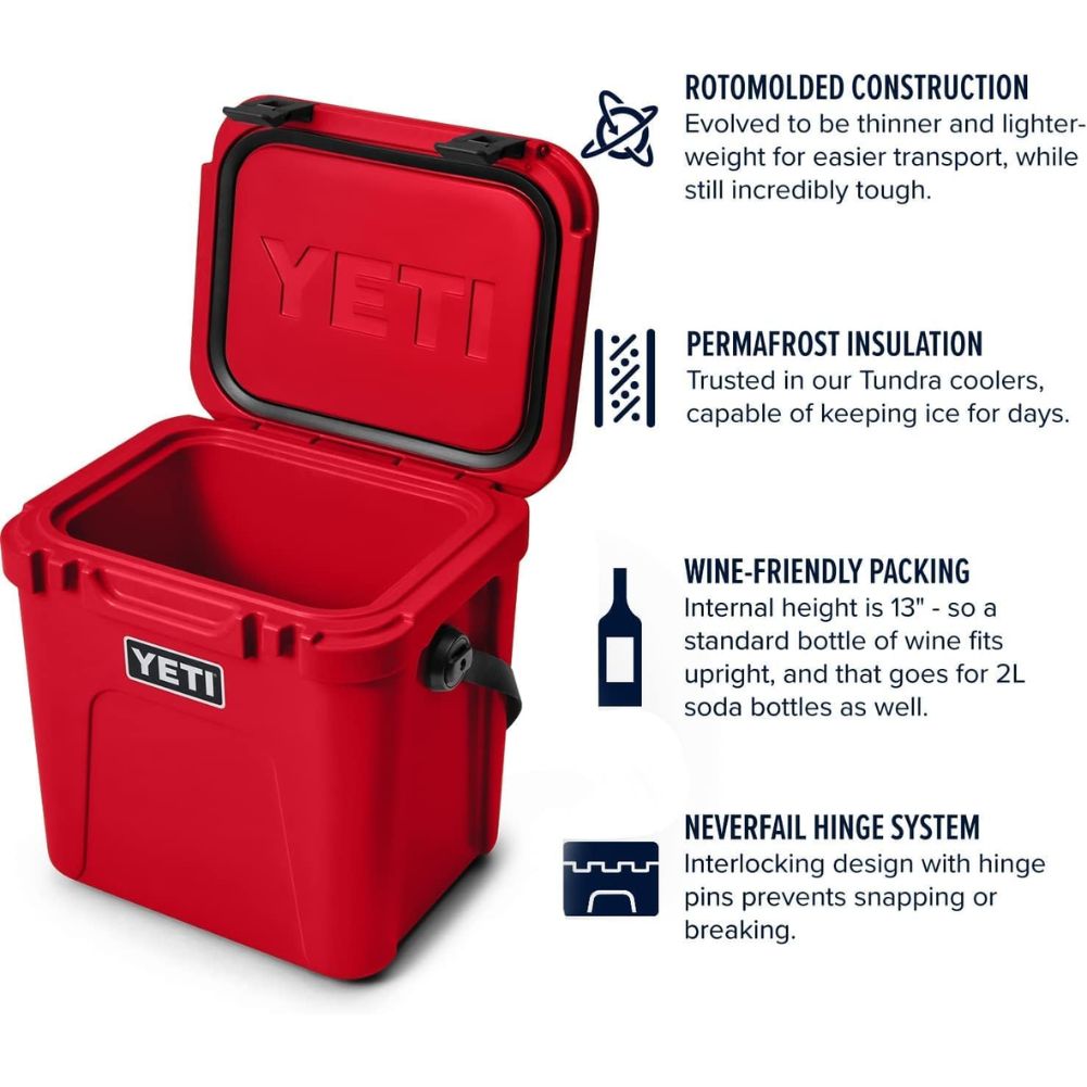 Yeti Roadie 24 Cool Box (Rescue Red) info