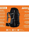 Vango Contour 65L Trekking Rucksack (Black)