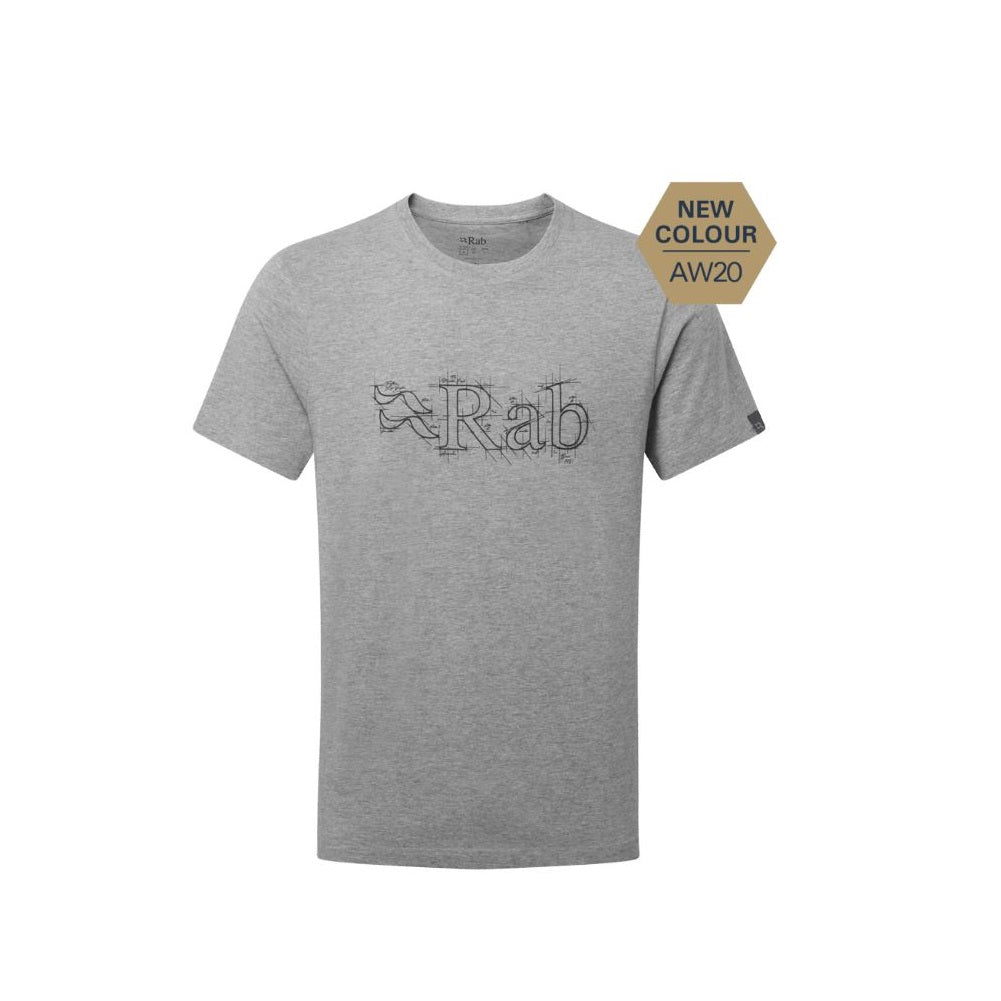 Rab Men's Stance Sketch Tee (Grey Marl)
