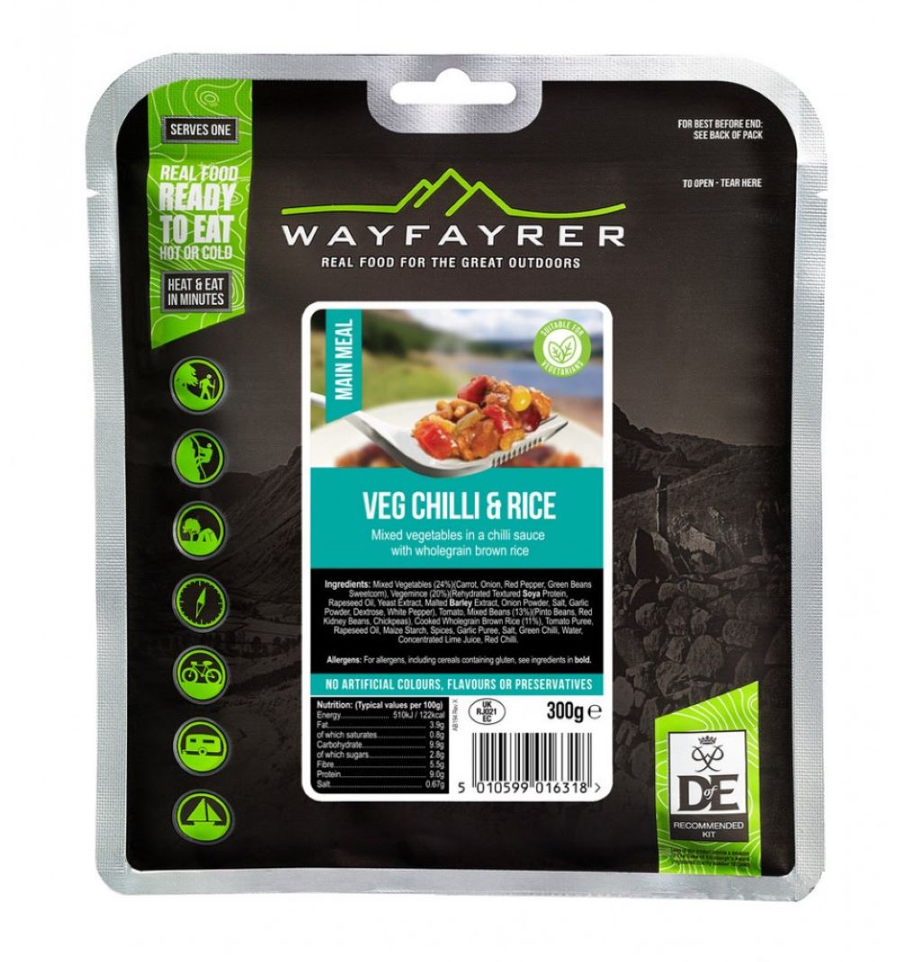 Wayfayrer Vegetable Chilli - Outdoor Camping Ready to Eat Meal Pouch