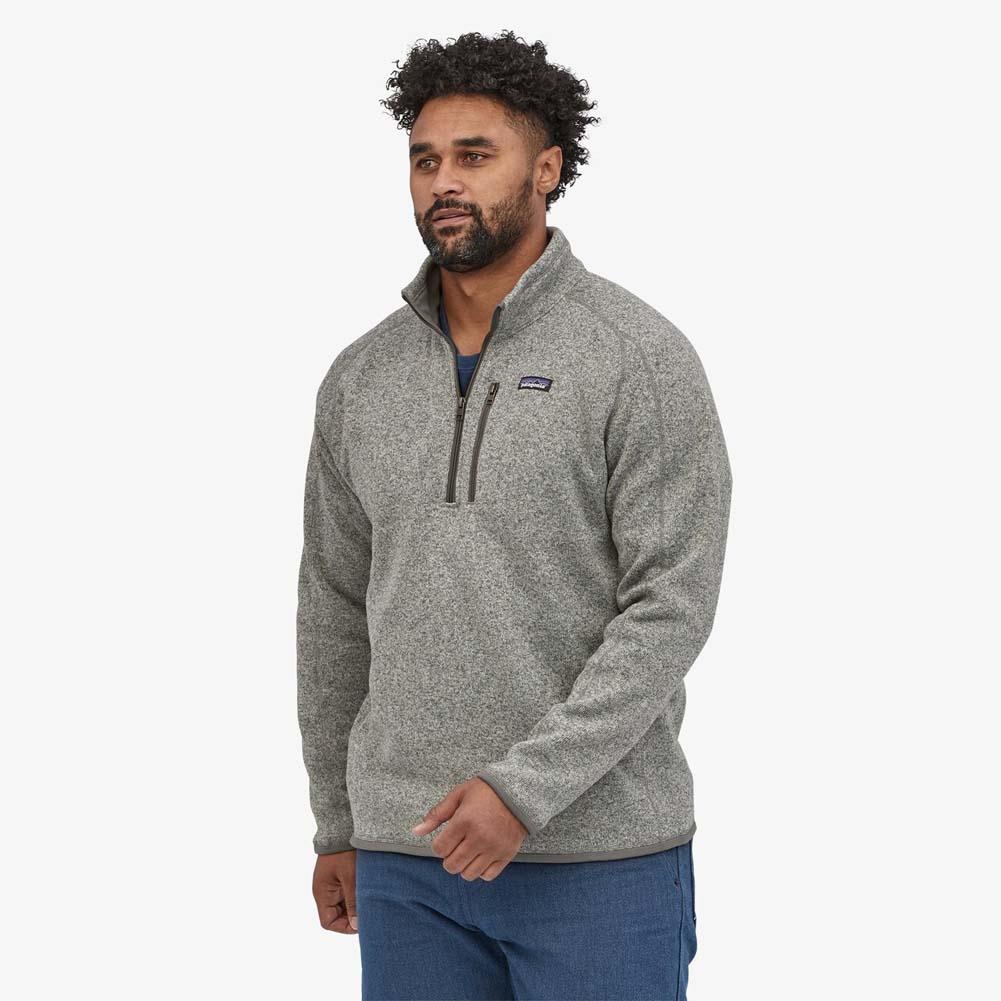 Patagonia Men’s Better Sweater 1/4-Zip Fleece (Nickel w/Forge Grey)
