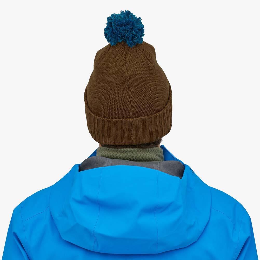 Patagonia Powder Town Beanie (Line Logo Ridge: Mulch Brown)