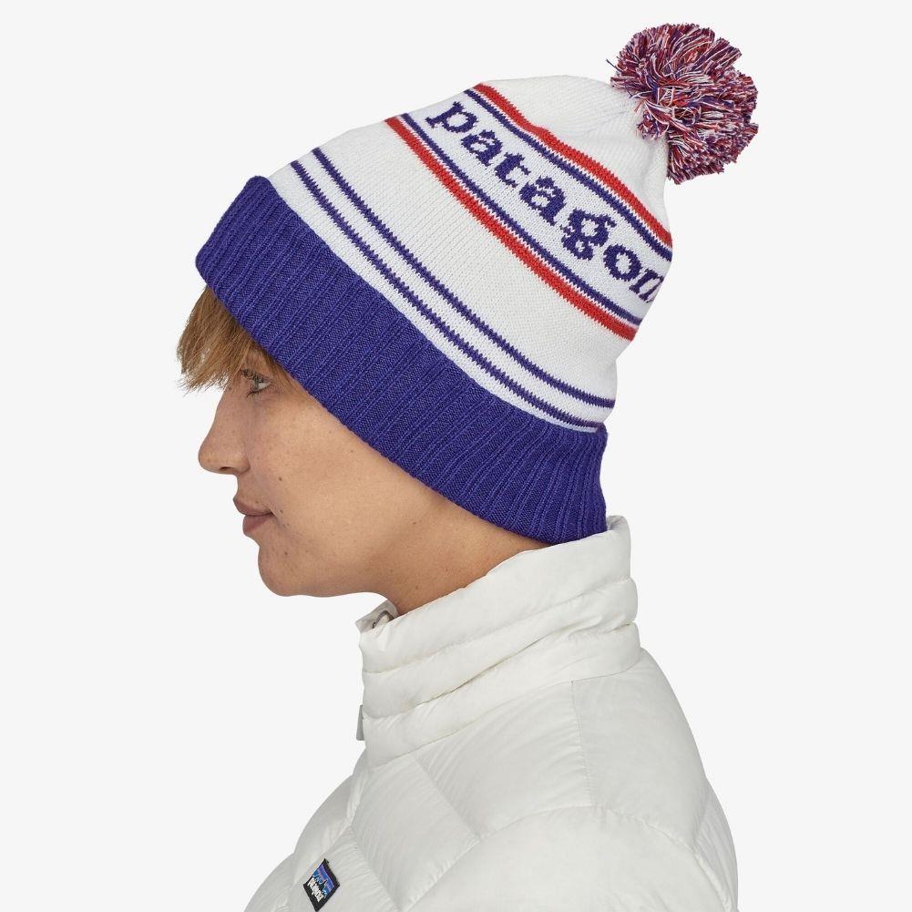 Patagonia Powder Town Beanie (Park Stripe/Viking Blue)