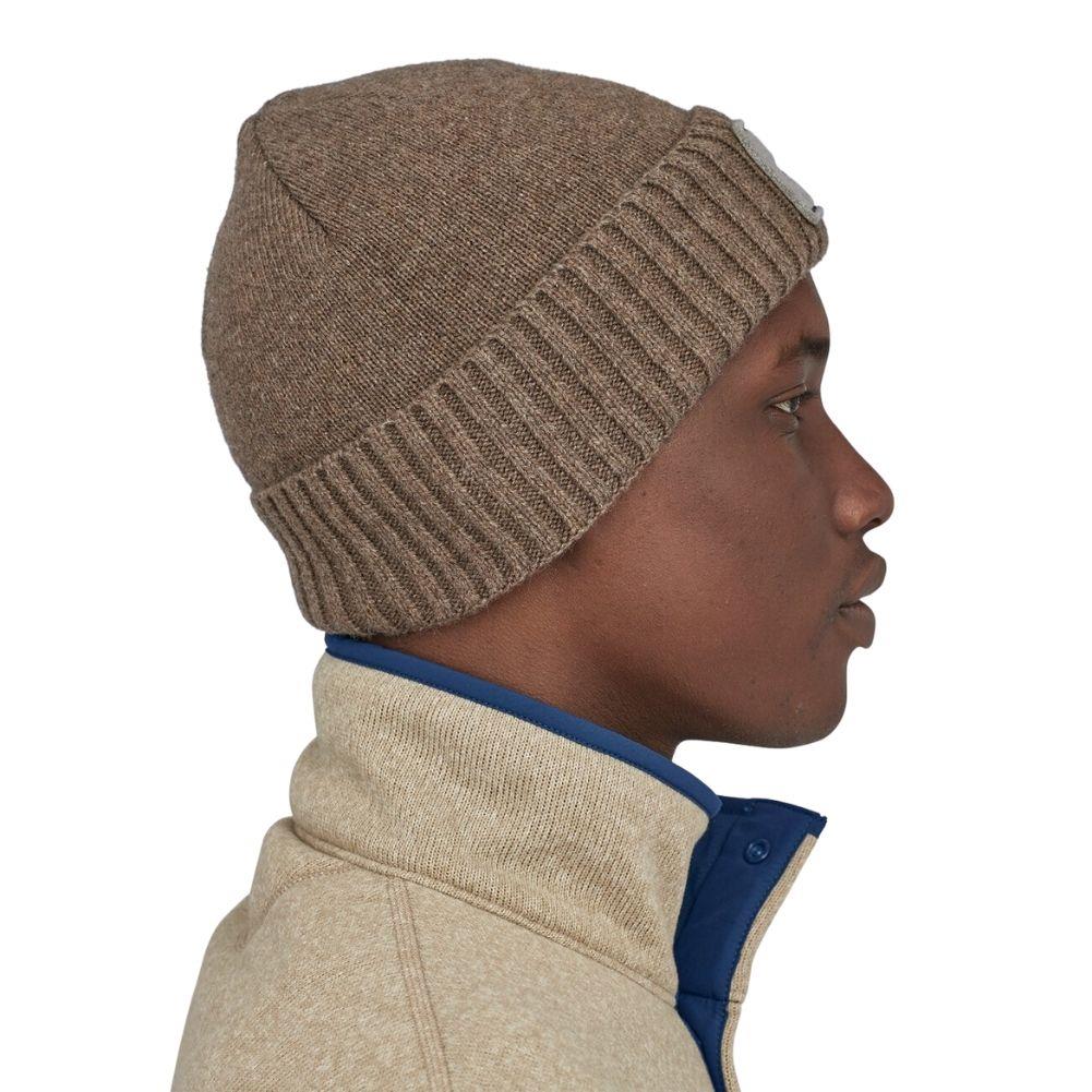 Patagonia Brodeo Beanie (Fitz Roy Trout Patch/Ash Tan)