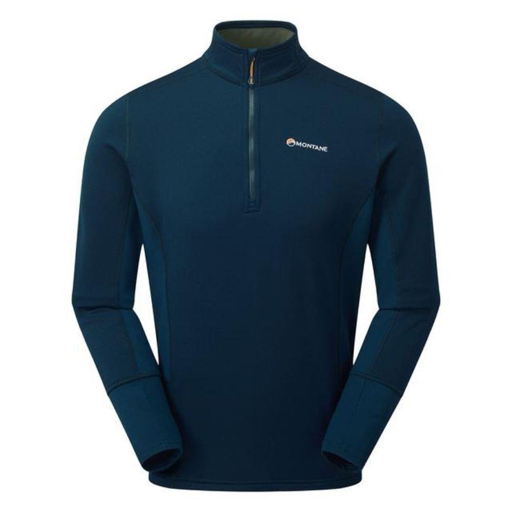 Montane Men&#39;s Iridium Hybrid Pull-On Fleece Jacket (Narwhal Blue)