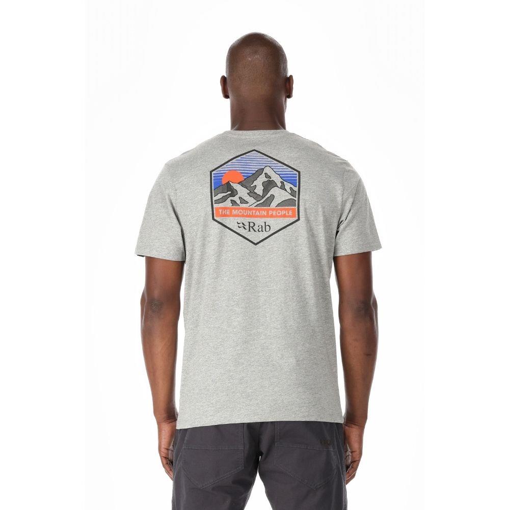 Rab Men&#39;s Stance Mountain Peak Tee (Grey Marl)
