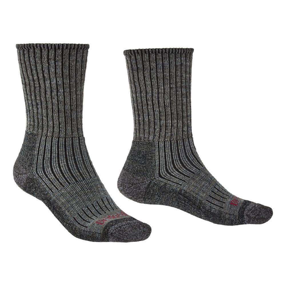 Bridgedale Men's Hike Midweight Merino Comfort Boot Socks - Charcoal