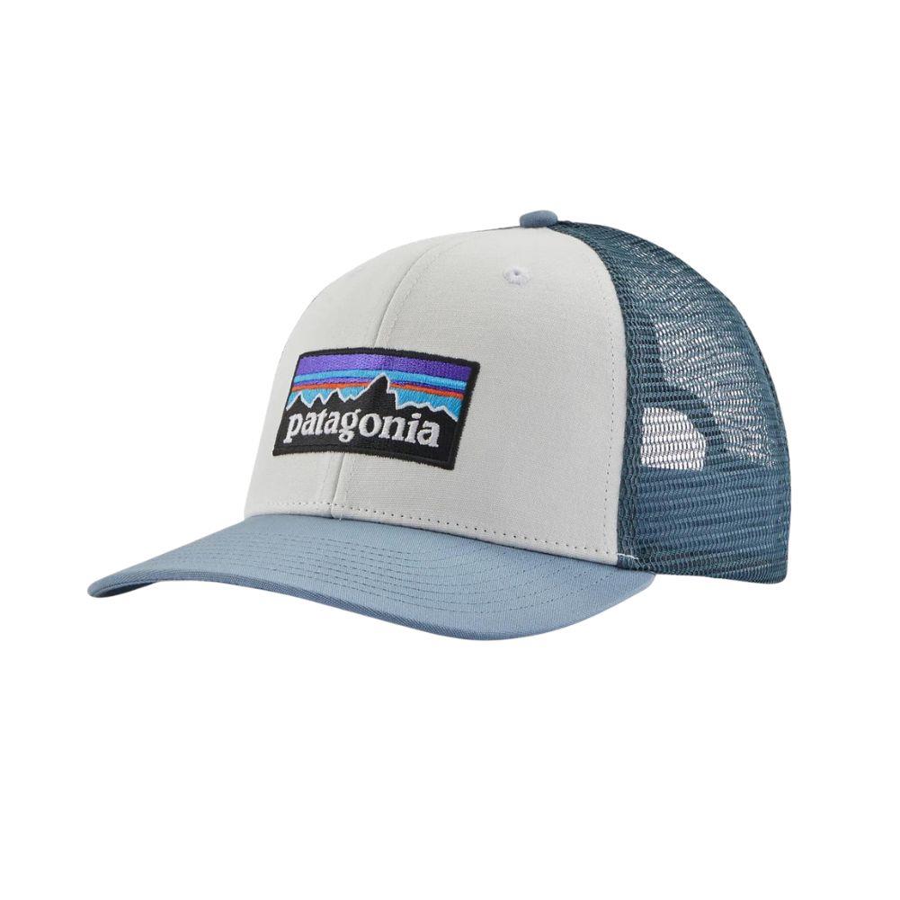 Patagonia P-6 Logo Trucker Hat (White/Light Plume Grey)