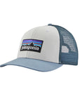Patagonia P-6 Logo Trucker Hat (White/Light Plume Grey)