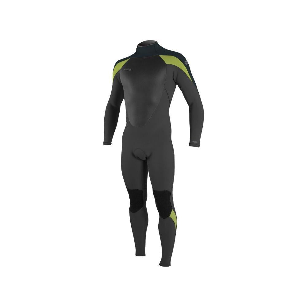 O'Neill Epic Mens 4/3mm Back Zip Wetsuit (Black/Gunmetal/Dayglo)