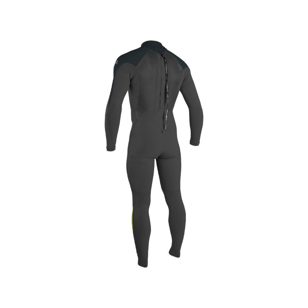 O'Neill Epic Mens 4/3mm Back Zip Wetsuit (Black/Gunmetal/Dayglo)