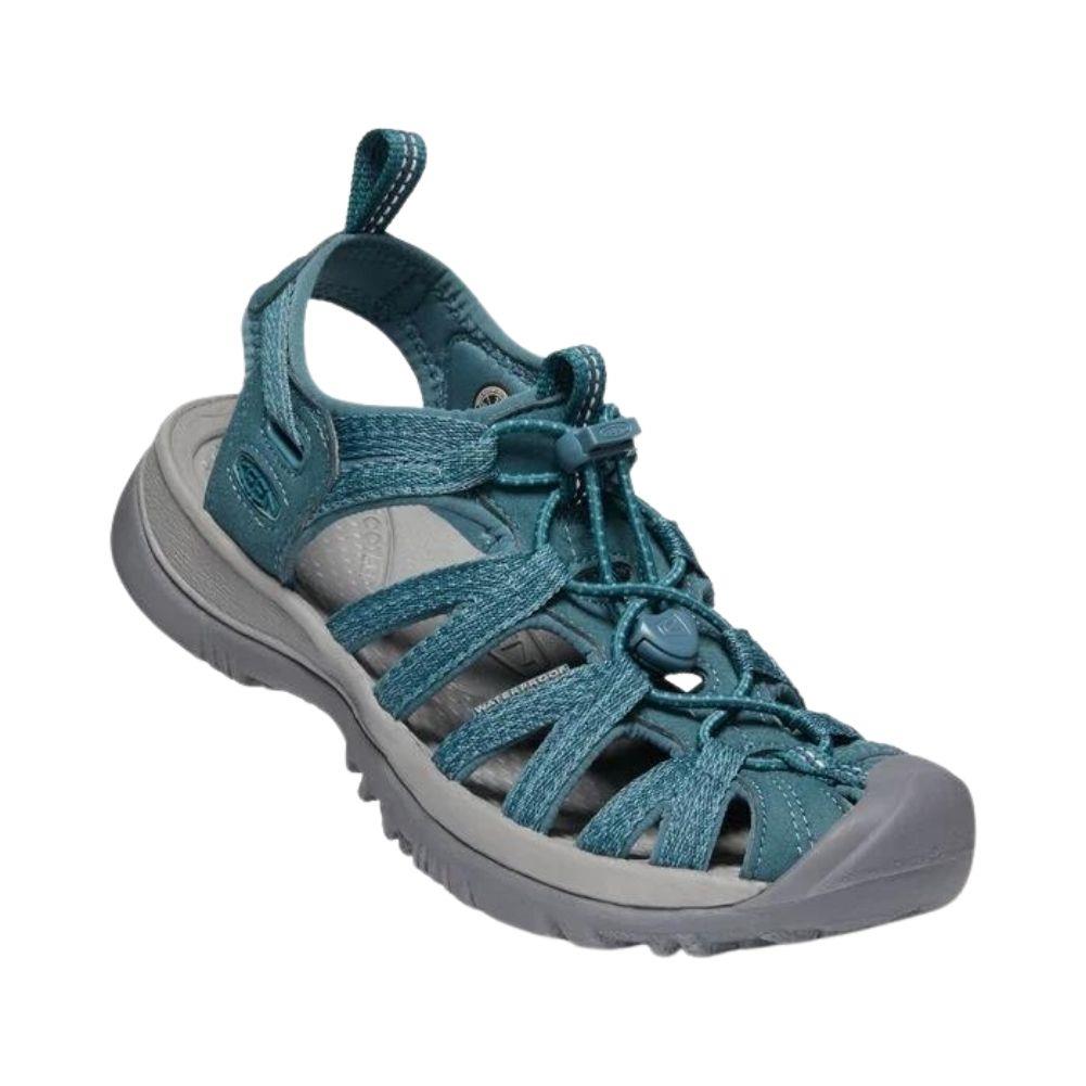 Keen Women's Whisper Hiking Sandal (Smoke Blue) heel up