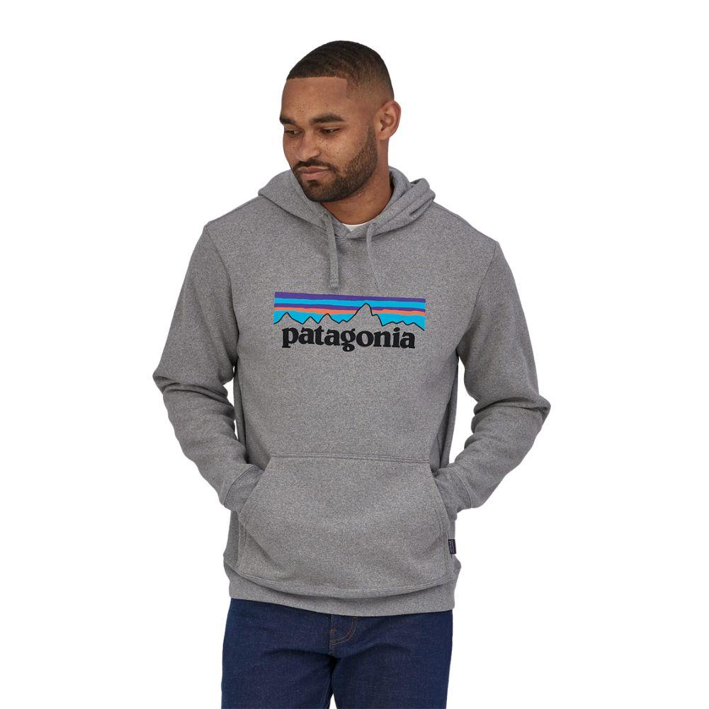 Patagonia P-6 Logo Uprisal Hoody (Gravel Heather) Front Close