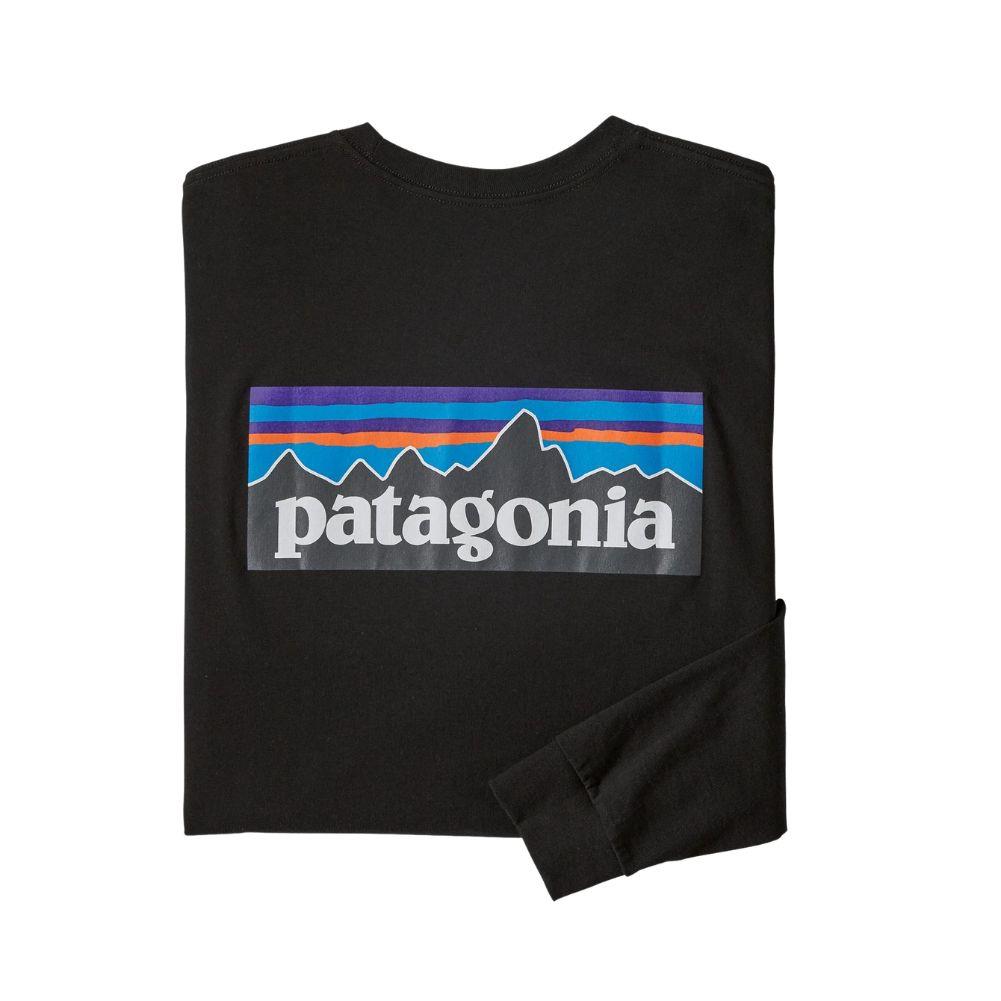 Patagonia Men’s Long-Sleeved P-6 Logo Responsibili-Tee (Black)