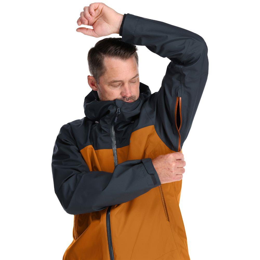 Rab Men&#39;s Arc Eco Waterproof Jacket (Beluga/Marmalade)