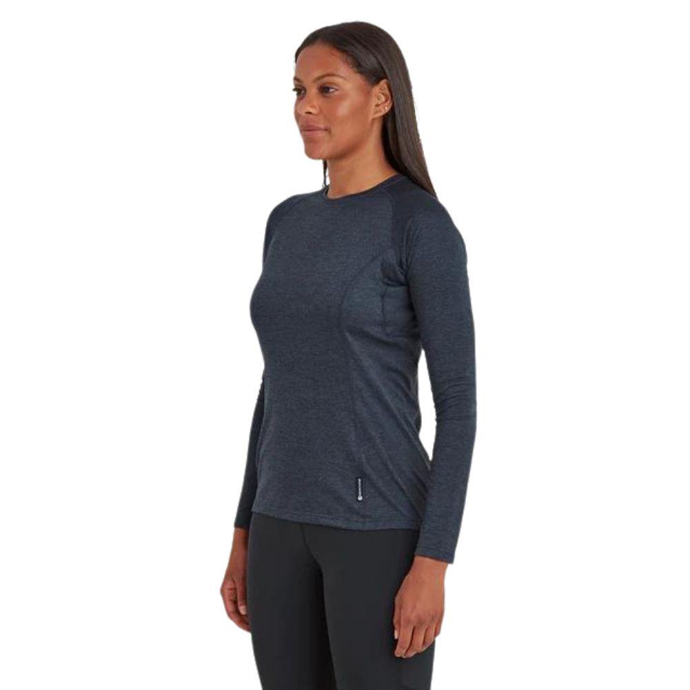 Montane Women's Dart Long Sleeve T-shirt (Eclipse Blue) nmodel angle