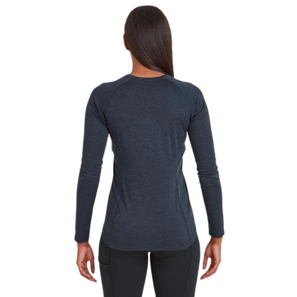 Montane Women's Fem Dart Long Sleeve T-shirt (Eclipse Blue) model back