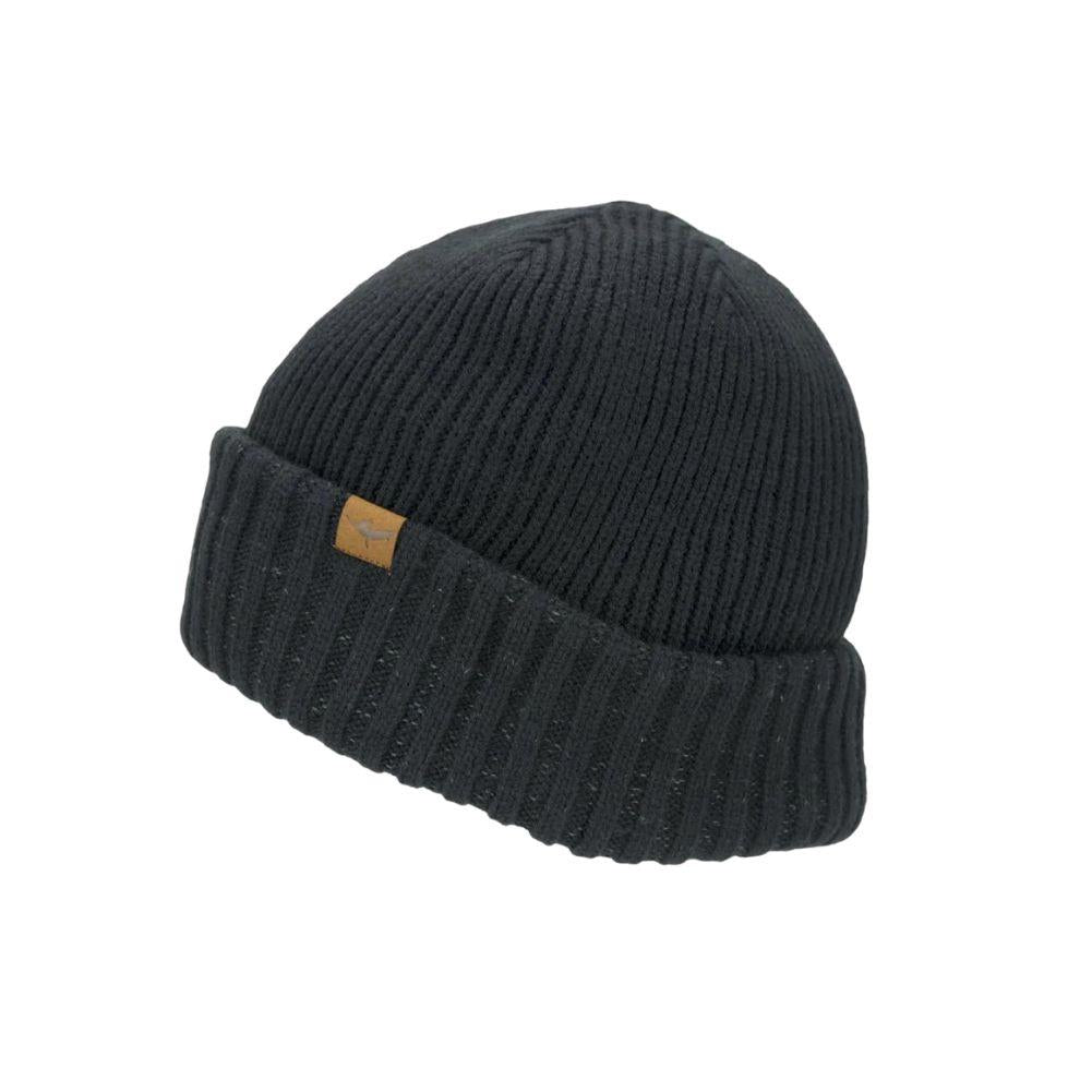 SealSkinz Waterproof Cold Weather Roll Cuff Beanie Hat (Black)
