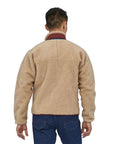 Patagonia Men's Classic Retro-X® Fleece Jacket (Dark Natural w/Sequoia Red)