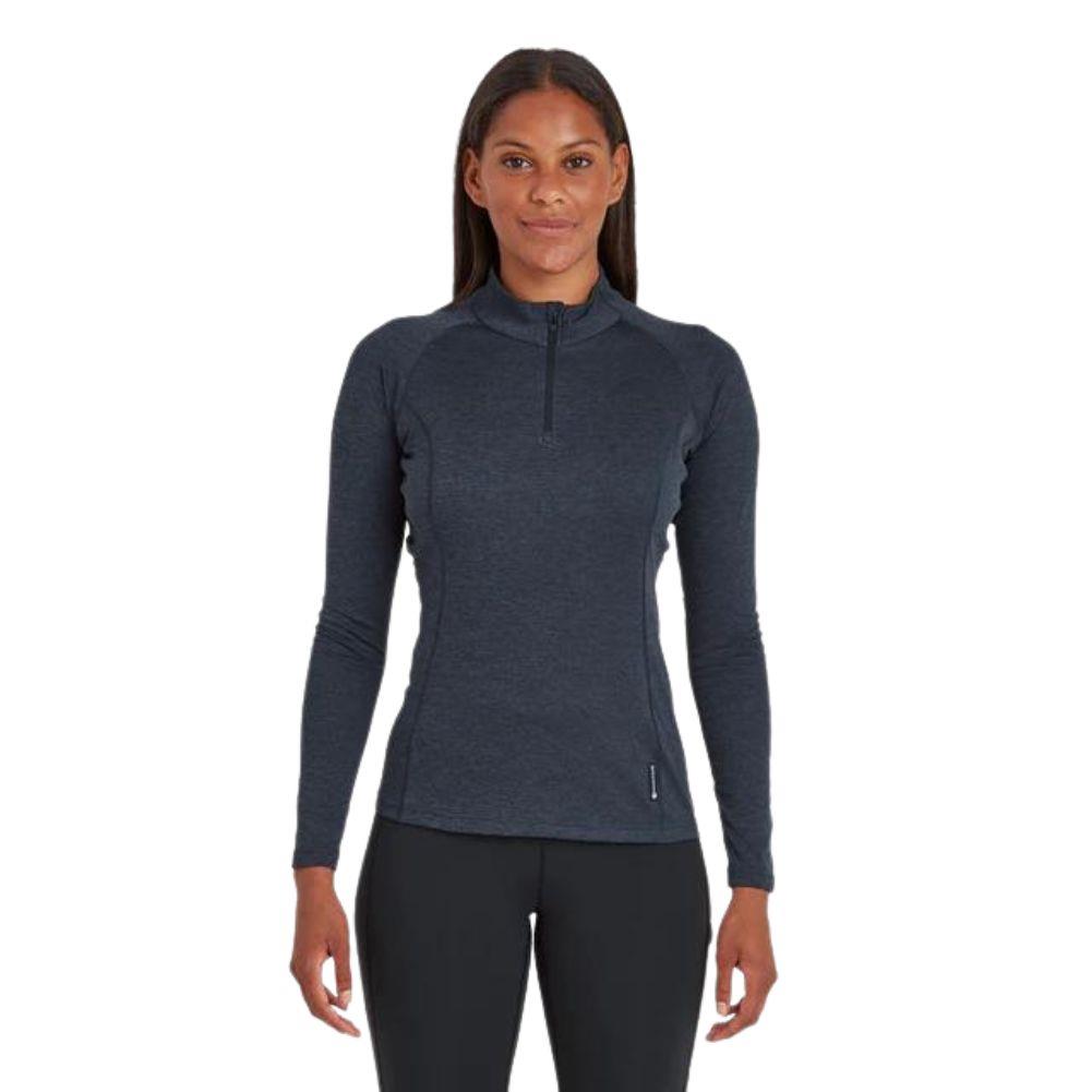 Montane Women's Dart Zip Neck Long Sleeve T-Shirt (Eclipse)