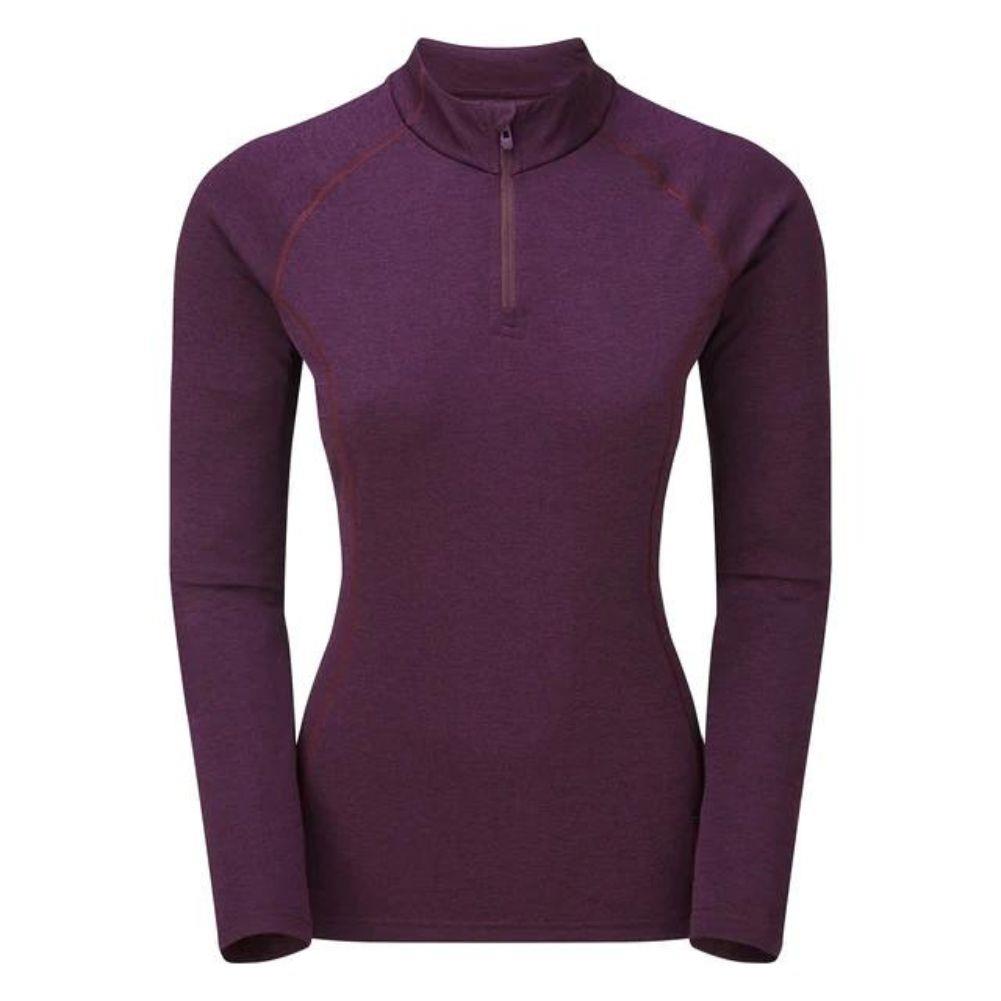 Montane Women's Dart Zip Neck Long Sleeve T-Shirt (Saskatoon Berry)