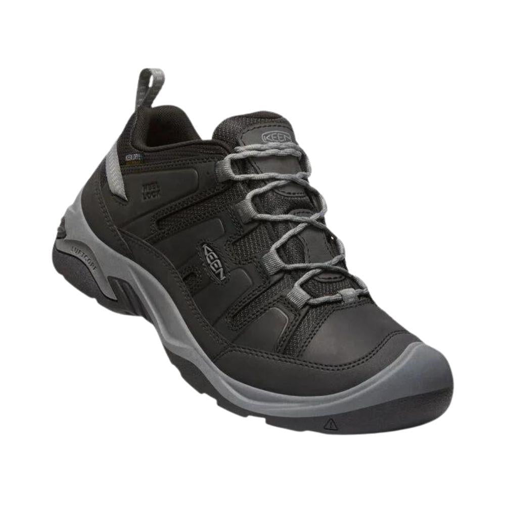 Keen Men&#39;s Circadia Waterproof Shoe (Black/Steel Grey) heel up