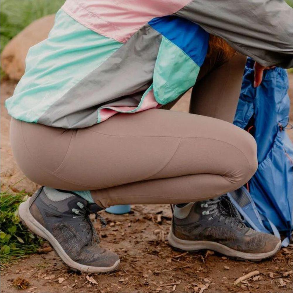 Keen Women&#39;s Terradora Flex Waterproof Boot (Magnet/Cloud Blue) being used