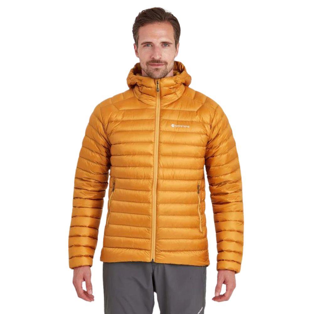 Montane Men's Anti-Freeze Packable Hooded Down Jacket (Flame Orange) model front