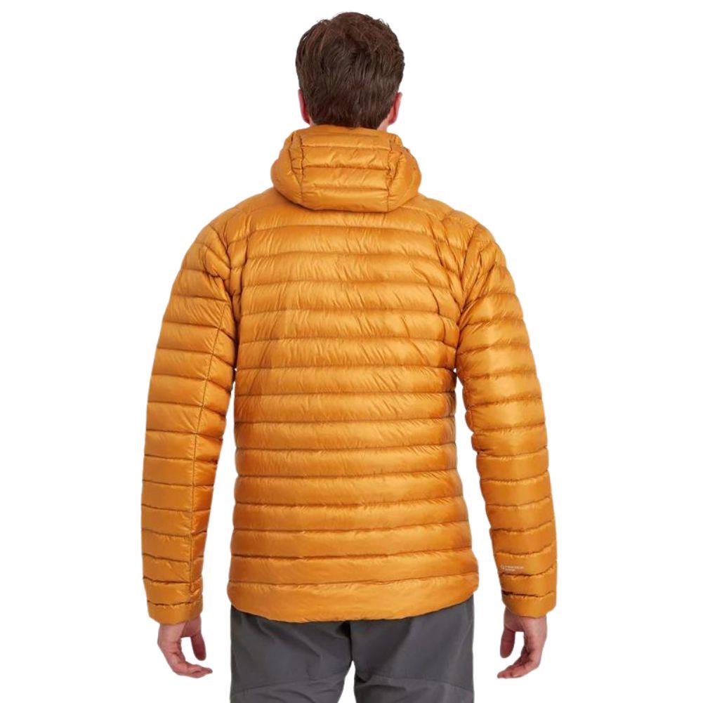 Montane Men&#39;s Anti-Freeze Packable Hooded Down Jacket (Flame Orange) model back