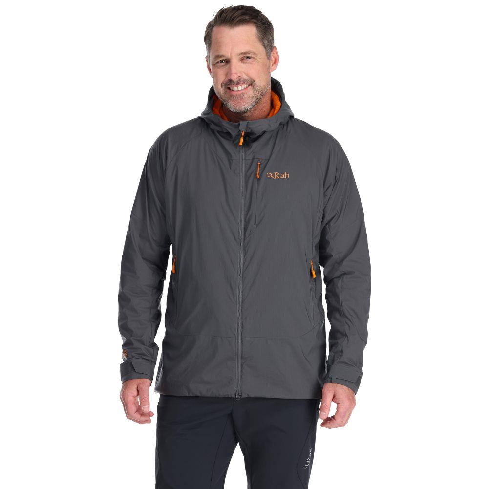 Rab Men’s Vapour-Rise Summit Jacket (Graphene/Marmalade)