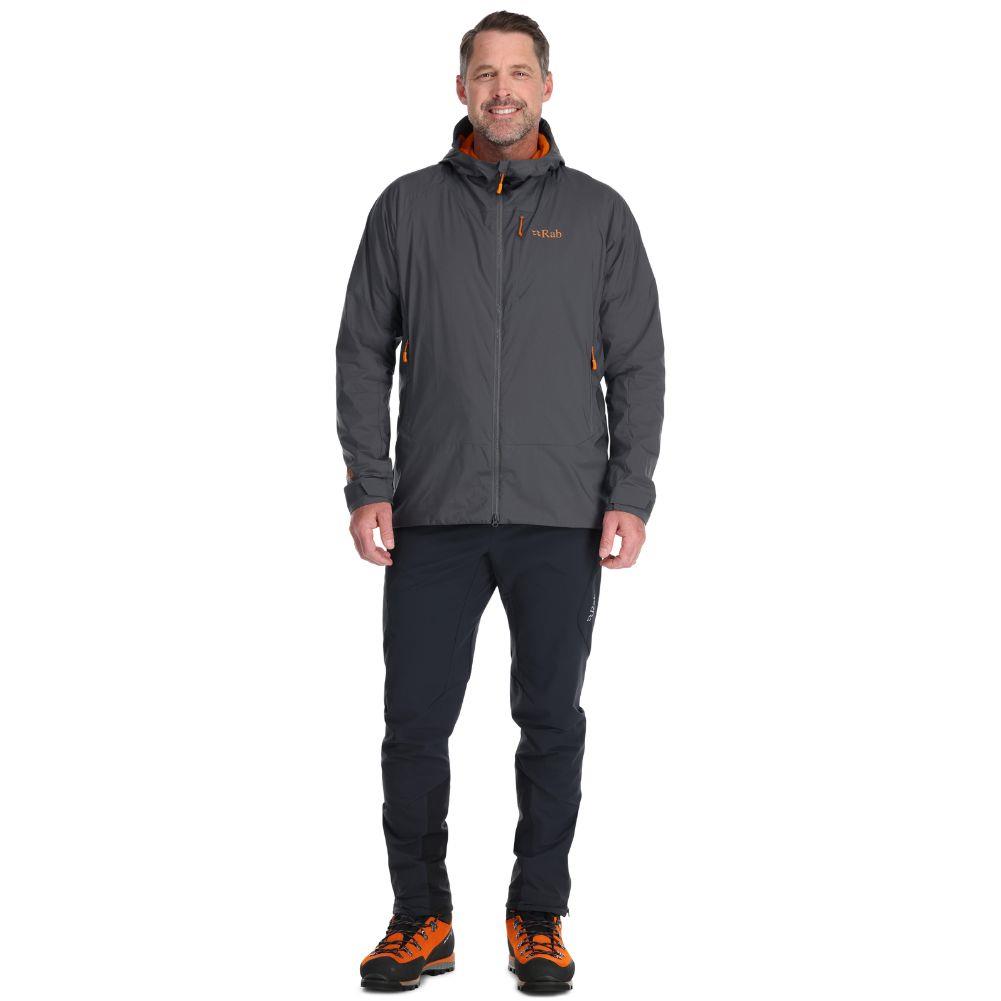 Rab Men’s Vapour-Rise Summit Jacket (Graphene/Marmalade)