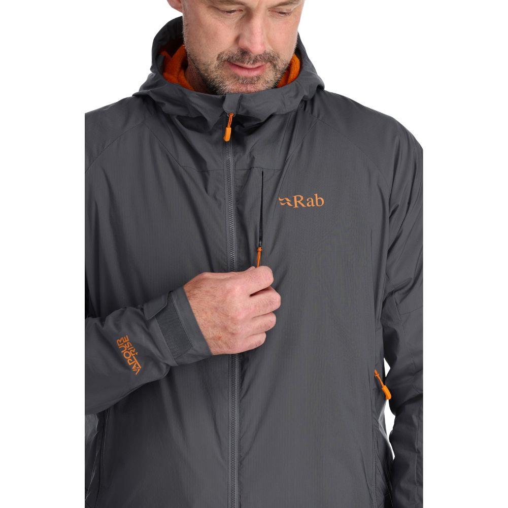 Rab Men’s Vapour-Rise Summit Jacket (Graphene/Marmalade)