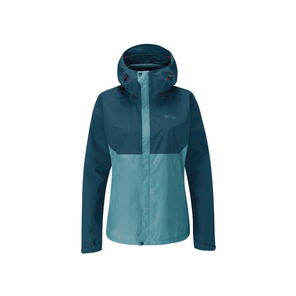 Rab Women's Downpour Eco Waterproof Jacket (Orion Blue/Citadel)
