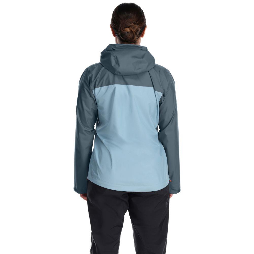 Rab Women&#39;s Downpour Eco Waterproof Jacket (Orion Blue/Citadel) back