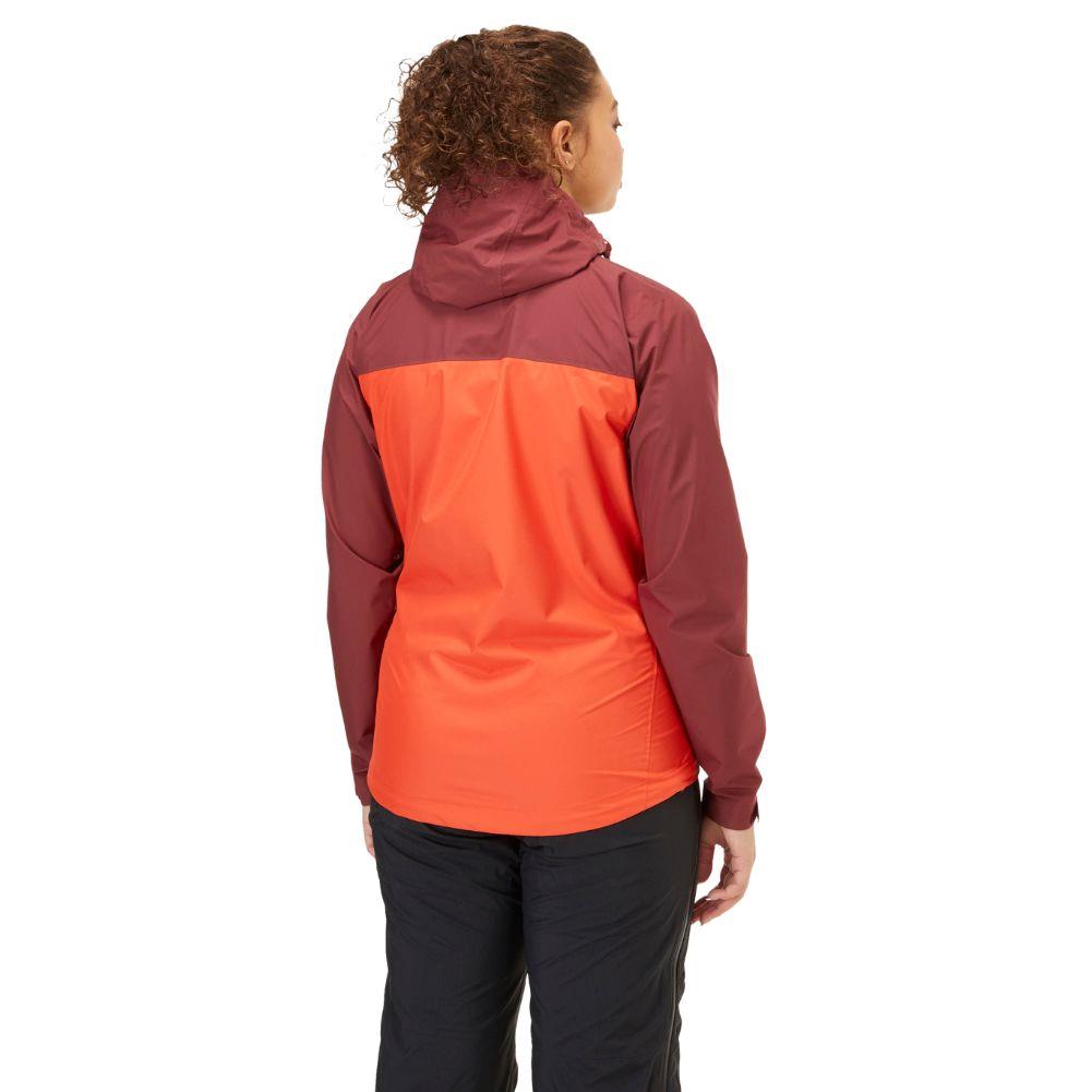 Rab Women's Downpour Eco Waterproof Jacket (Deep Heather/Red Grapefruit)