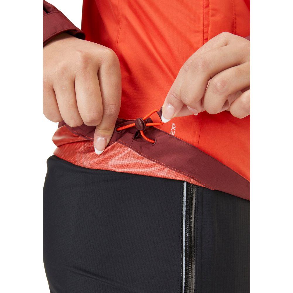 Rab Women's Downpour Eco Waterproof Jacket (Deep Heather/Red Grapefruit)