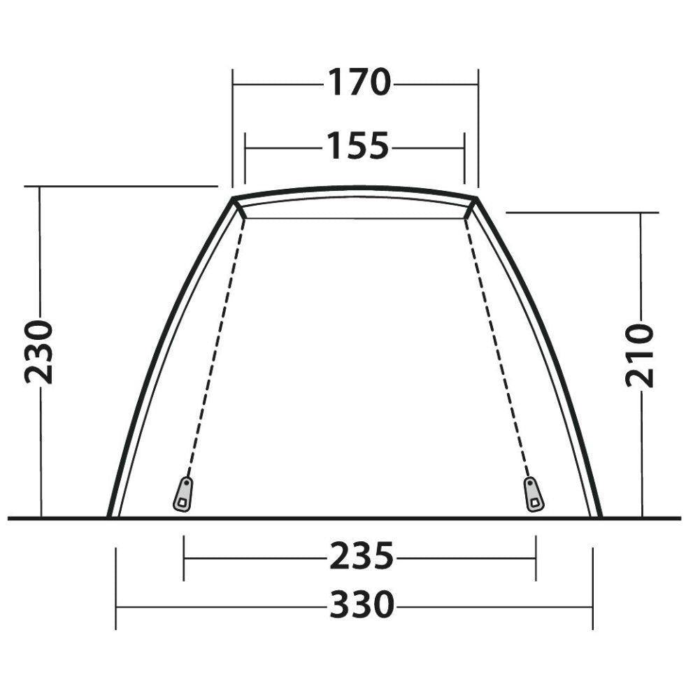 Outwell Woodcrest Awning Package - Awning, Carpet &amp; Footprint Deal Size