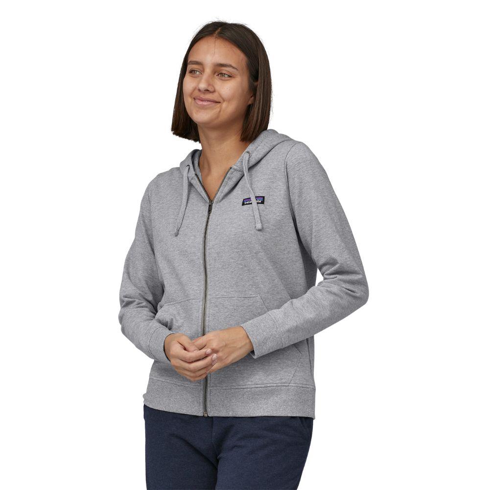 Patagonia Women's Ahnya Full-zip Fleece Hoody L (Salt Grey Heather) - Front