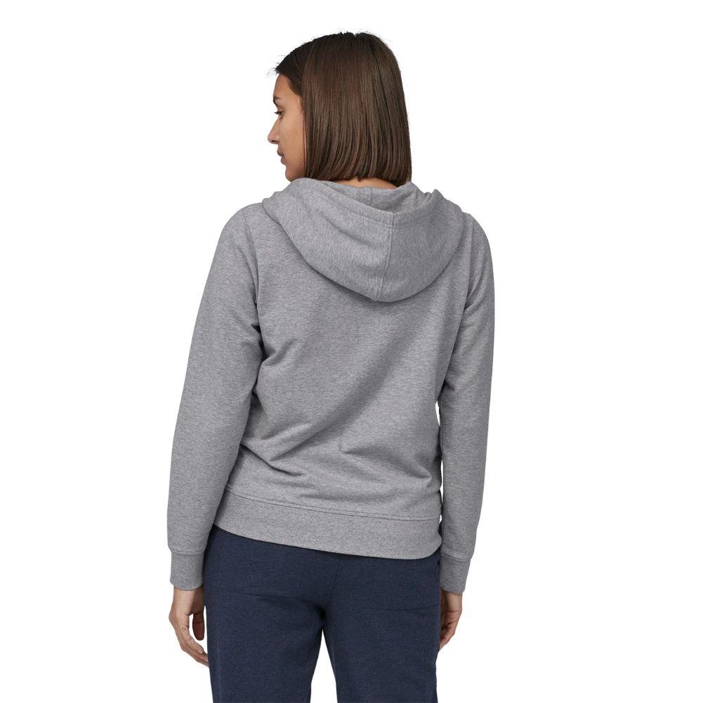Patagonia Women's Ahnya Full-zip Fleece Hoody L (Salt Grey Heather) - Back 