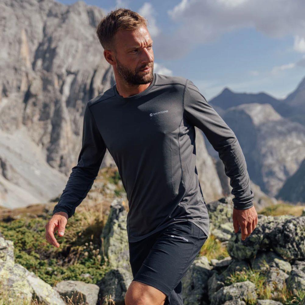 Montane Men&#39;s Dart Lite Long Sleeve T-Shirt (Slate)