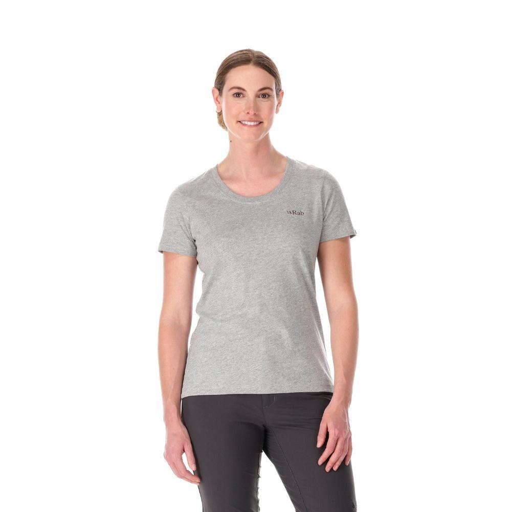 Rab Women's Stance Mountain Peak Tee (Grey Marl)