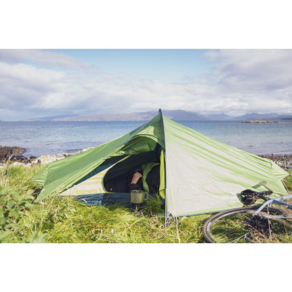 Vango Apex Compact 200 - 2 Man Lightweight Tent (Pamir Green) - Pitched View