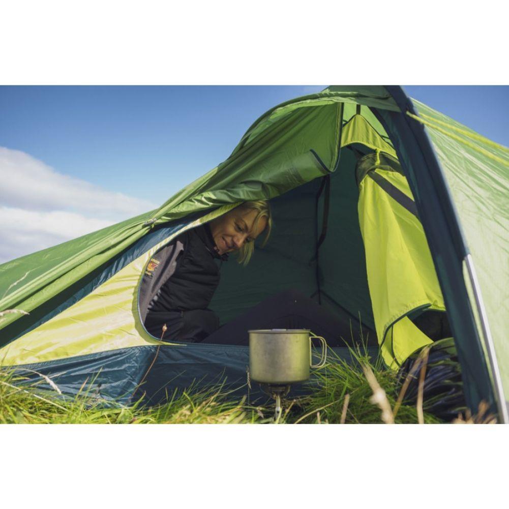 Vango Apex Compact 200 - 2 Man Lightweight Tent (Pamir Green) - Pitched Close View