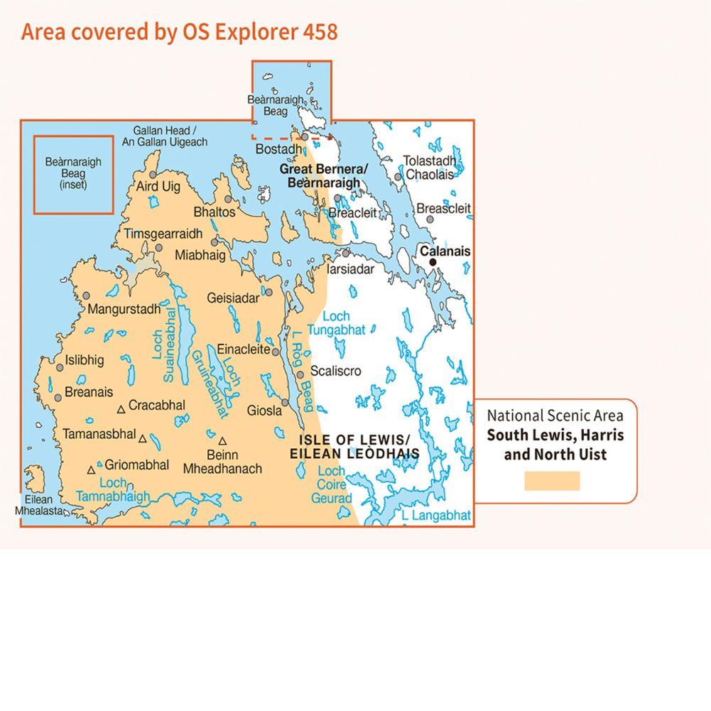 Ordnance Survey Explorer Map 458 West Lewis