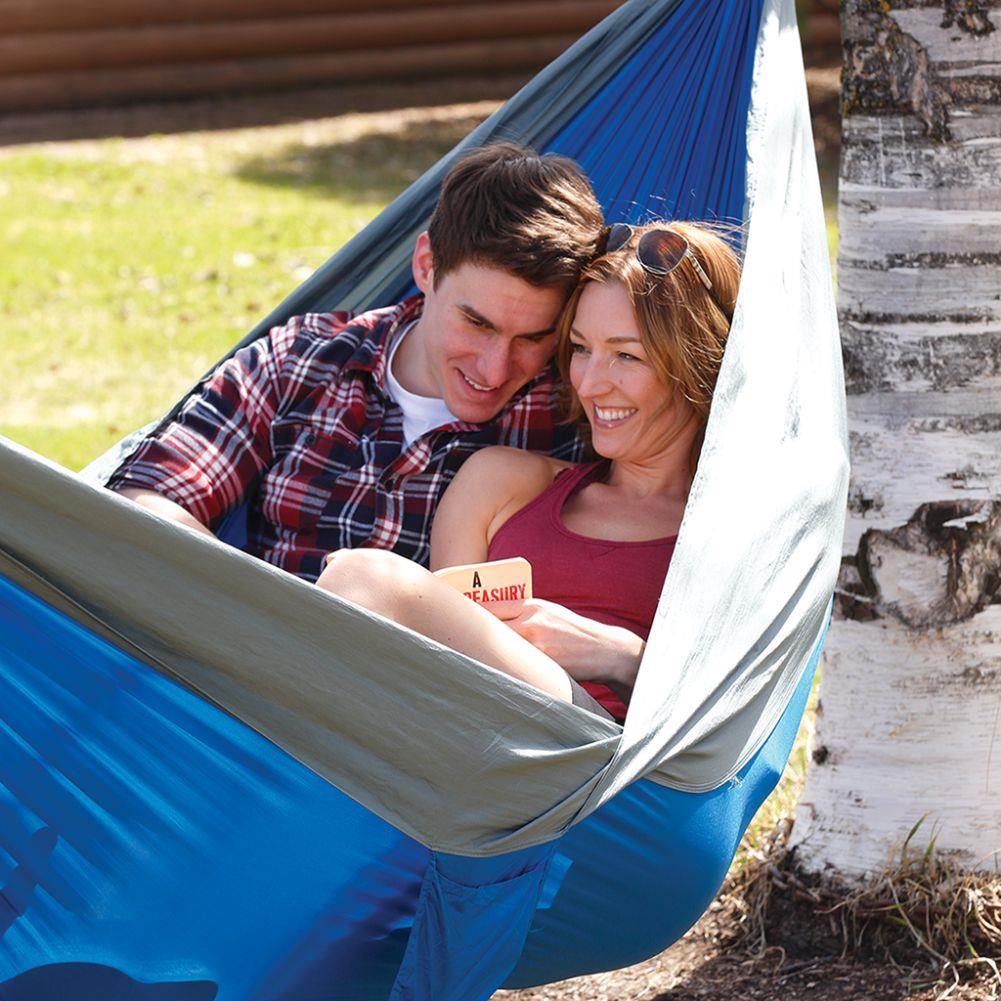 Coghlan Double Parachute Hammock couple using