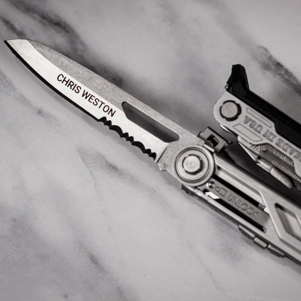 Gerber Centre-Drive Plus Multi Tool with Bit Kit and Premium Leather close up Sheath
