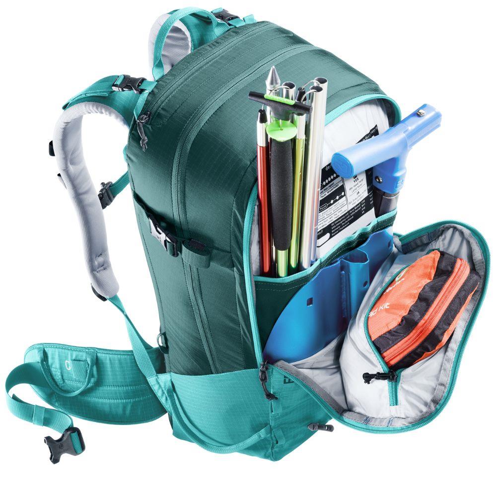 Deuter Women’s Freerider 28 Sl Ski Tour Backpack packed