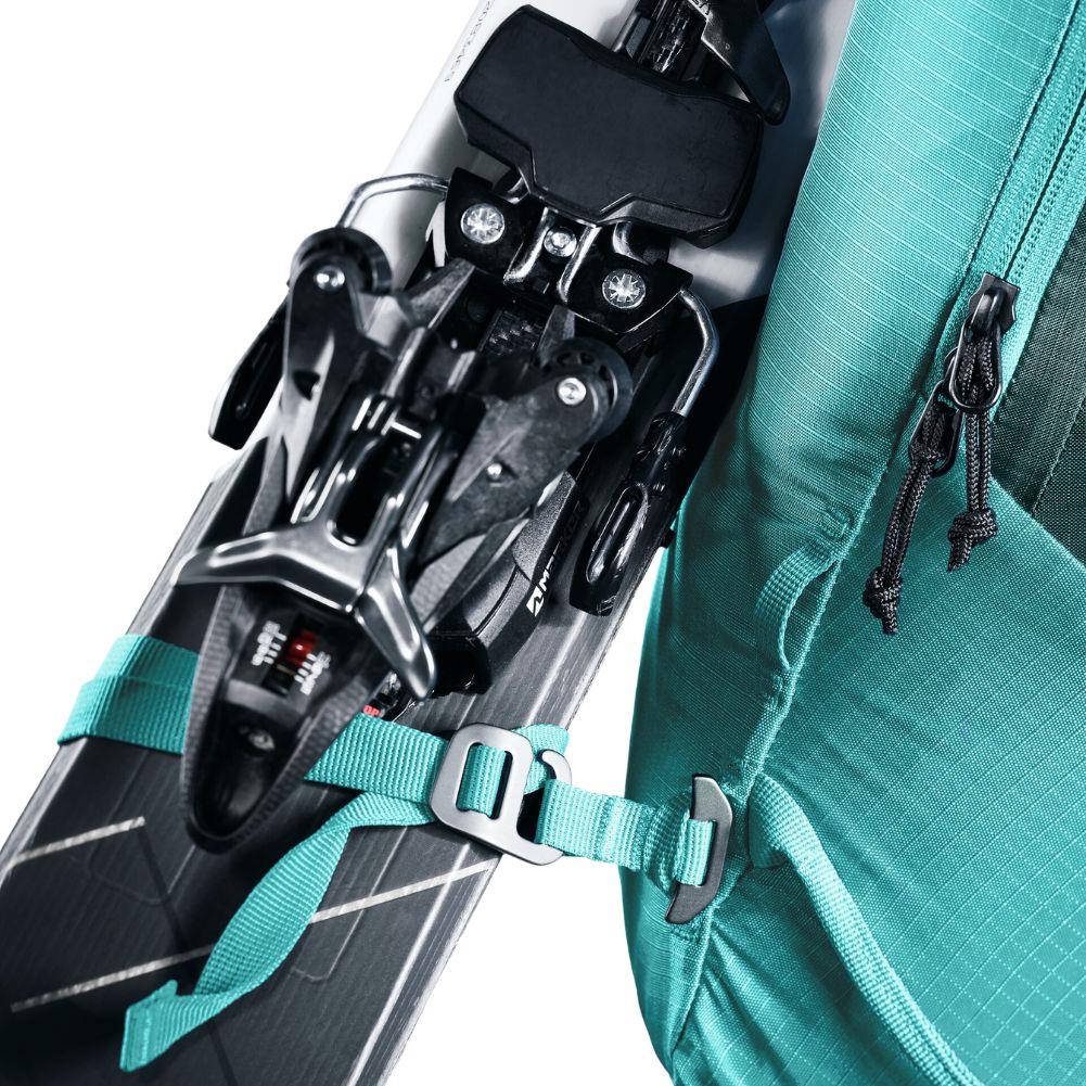 Deuter Women’s Freerider 28 Sl Ski Tour Backpack close up ski