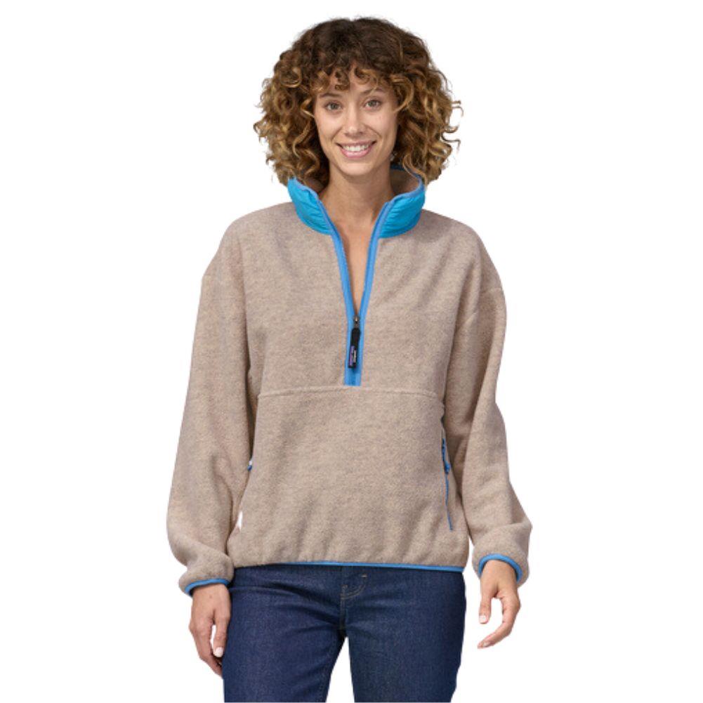 Patagonia Women’s Synchilla Fleece Marsupial (Oatmeal Heather w/Blue Bird) - Front